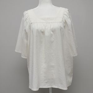 Gap flounce shoulder plus size blouse